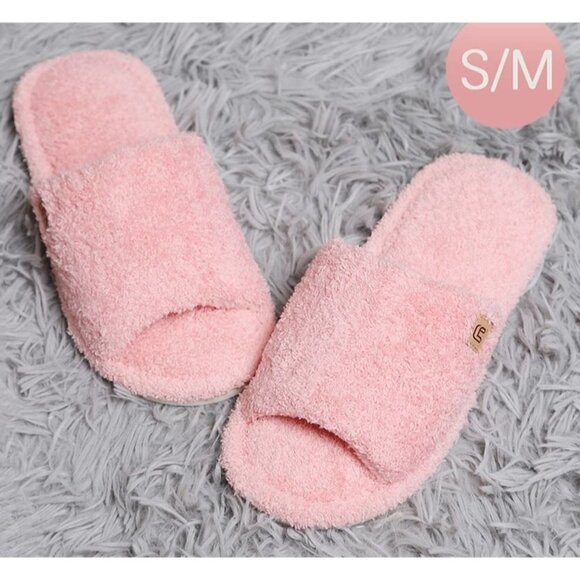 New Comfylux Pink Open Toe Soft Home Indoor Slippers Size S/M - Picture 1 of 1